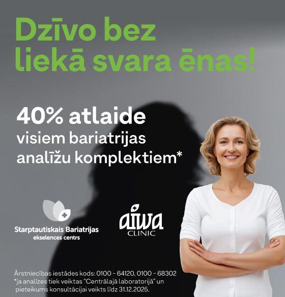 Piesakies konsultācijai pirms bariatrijas operācijas un saņem -40% analīžu komplektiem. Dzīvo bez liekā svara ēnas!